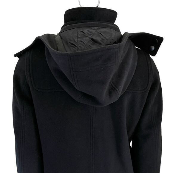 NEW L.L. BEAN 100% Lambswool Oversized Quilted Black Barn Chore Coat SZ SP - Picture 6 of 11